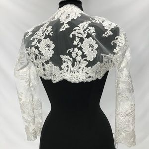 French lace bolero ivory bridal bolero shrug